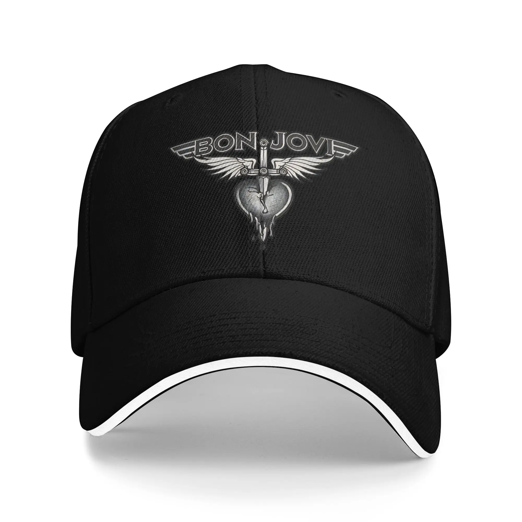 Unisex Bons Jovis BW  Sandwich Hat Baseball Caps Snapback Caps  Trucker Worker Cap Adjustable Trucker Cap Wholesale New