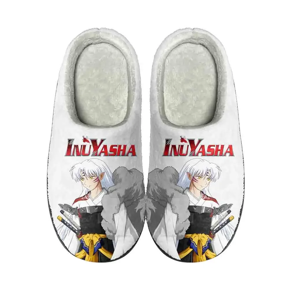 Anime Inuyasha Kikyō Home Cotton Custom Slippers High Quality Mens Womens Plush Fashion Casual Keep Warm Shoes Thermal Slipper