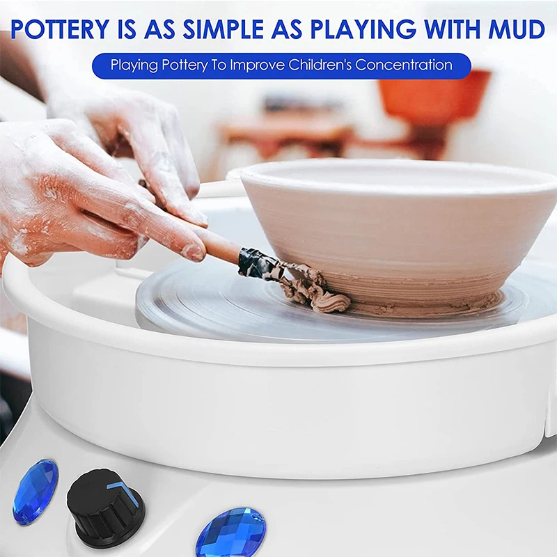 

TY-01 Electric Pottery Wheel Machine 13CM Ceramic DIY Hand Tools With Detachable ABS Basin For Clay Ceramic Arts & Crafts Work