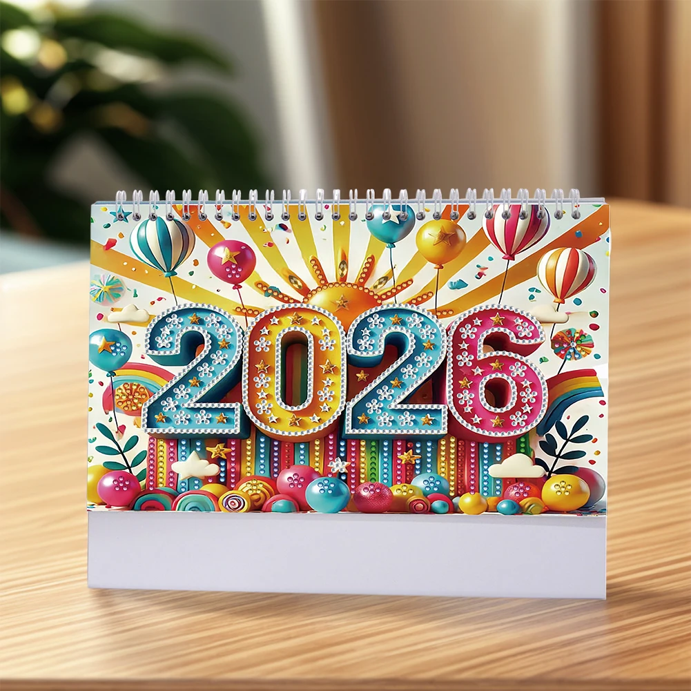 Diamond Painting Calendar Diamond Painting Monthly Calendar Kit Monthly Flip Tabletop Calendar for DIY Crafts Party Gift