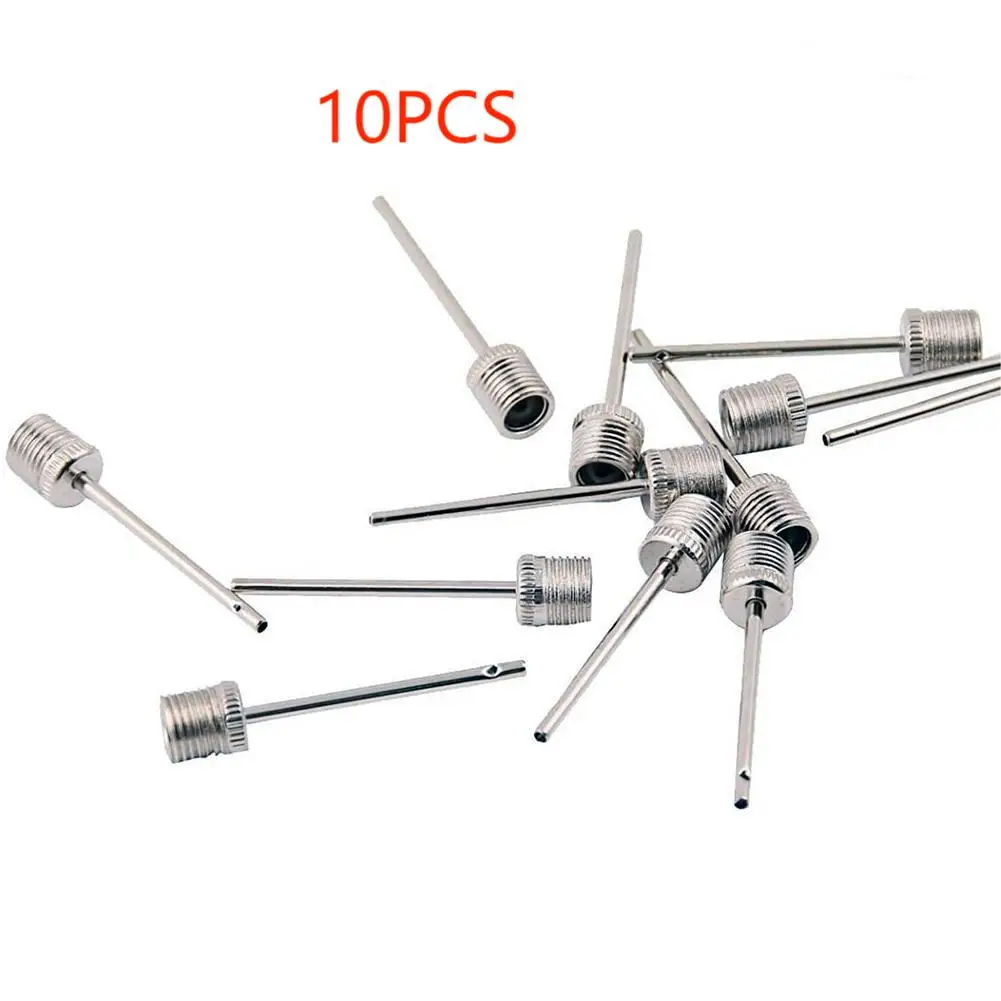 10PCS Sport Ball Needle Inflating Pump For Football Basketball Soccer Inflatable Air Valve Adaptor Stainless Steel Pump Pin