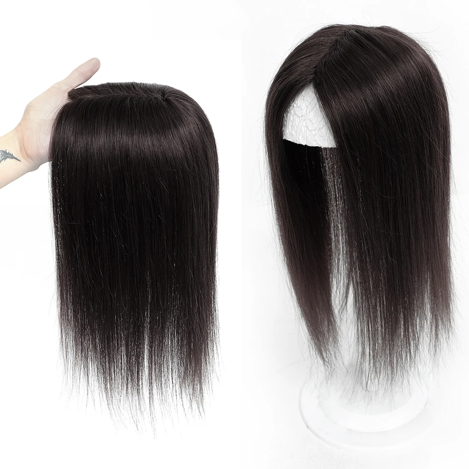 Audelami 7×10 Skin Base Human Hair Topper Extension Straight Clip in Hairpiece Remy Hair Piękne 100% ludzkie włosy dla kobiet