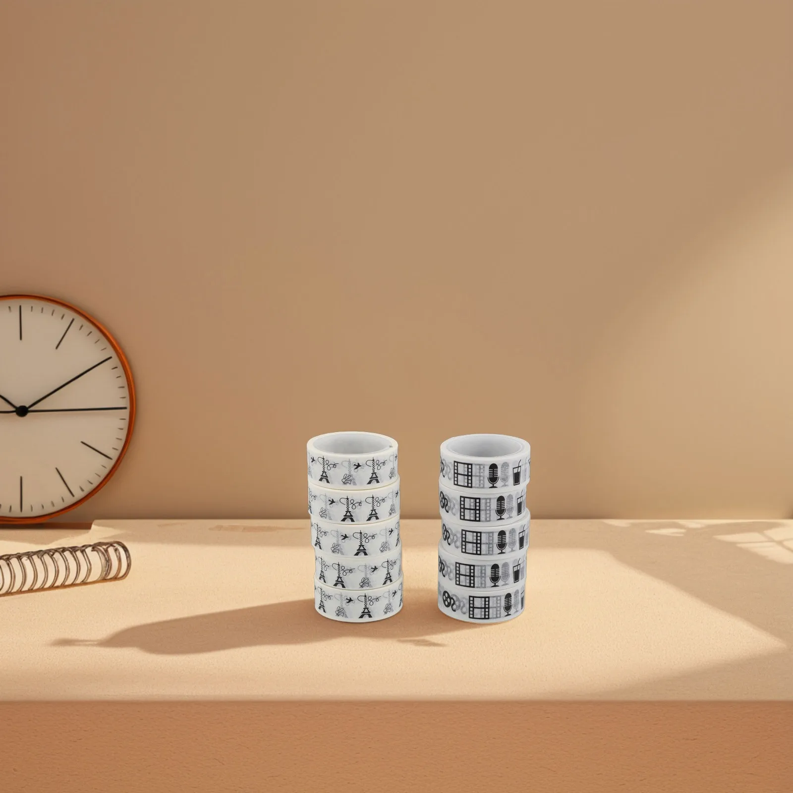 

10 Rolls Retro Washi Tape Decorative Adhesive for Scrapbooking Journals Notebooks Planner DIY Crafts Colorful Kawaii Masking