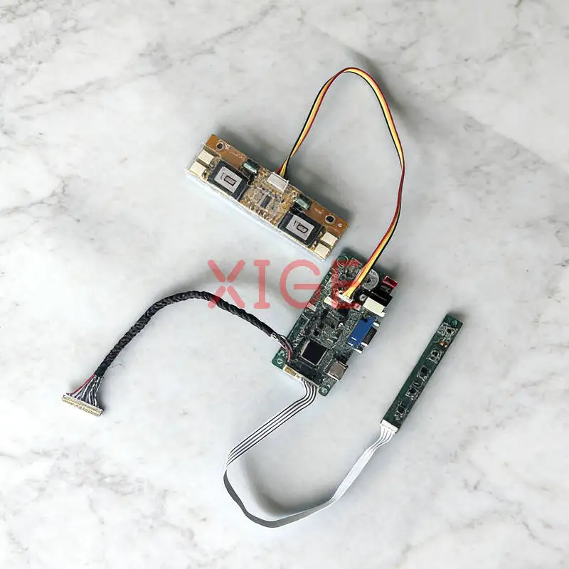 For LTM190M2 LM190WX1 M190PW01 SVA190WX1 LCD Display Drive Controller Board Kit DIY 30 Pin LVDS 1440x900 VGA+HDMI 4CCFL 1440*900