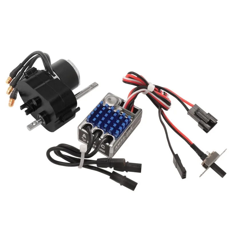 

Full Metal Gearbox Upgrade Kit 2322 2600KV Brushless Motor AM32 45A ESC SM3P Plug for 1/12 RC Crawler CarMN82 MN78 MN168 MN99v2