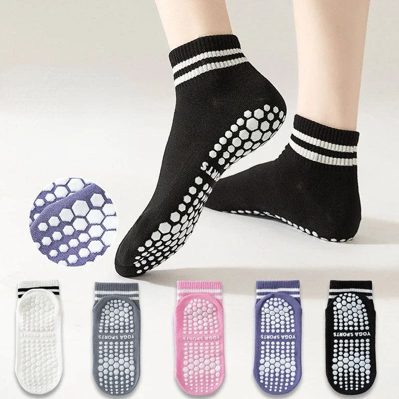 Socks Anti-slip Professional Sports Running Socks Men Women Cotton Short Yoga Pilates Socks Indoor Dance Fitness Floor Socks