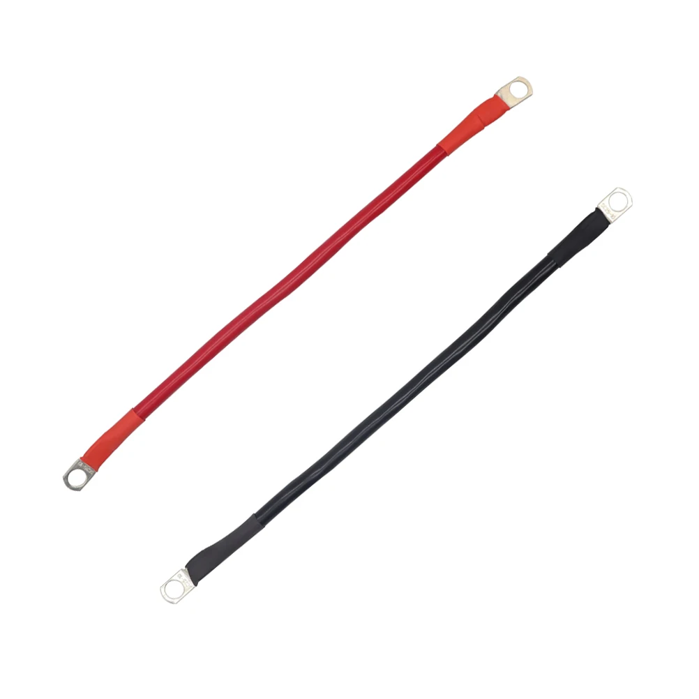 

2pcs Cable Car Power Inverter Cables Copper for Batteries Durable High Temp Resistant Electrical Conductivity Long Life