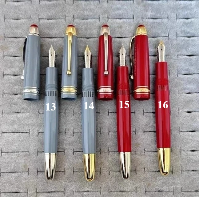 Colección especial de alta calidad MB 149 pluma estilográfica con relleno de pistón origen verde negro rojo azul resina escritura de oficina 1924/2025