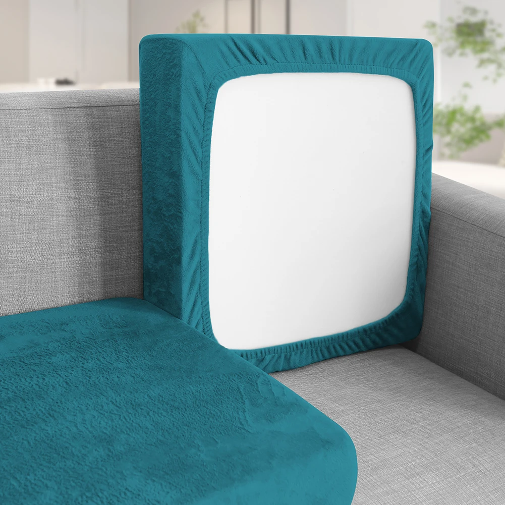 Sofa Cushion Covers Stretch Velvet Sofa Seat Cover Universal Non-Slip Elastic Couch Slipcovers Replacement Furniture Protector