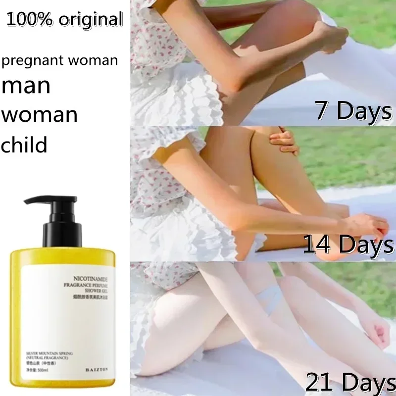 500ml Skin Cleansing Niacinamide Body Wash Shower Gel Moisturizing Skin Whitening Perfume Shower Full Body