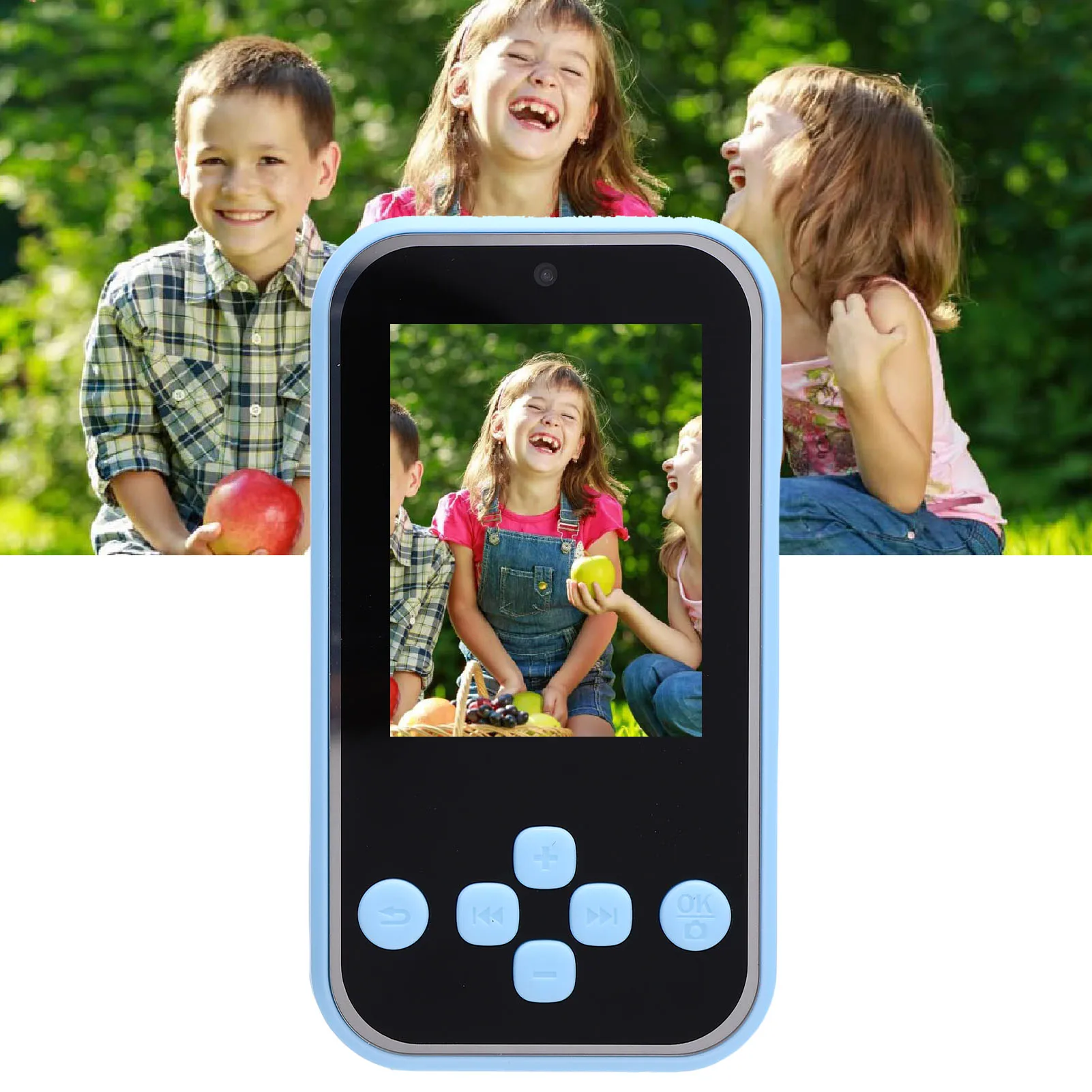 Kids Camera Auto Focus  Pattern Long Battery Life Built in Alarm Clock E Book Kids Camera MP3 Music Player for Student