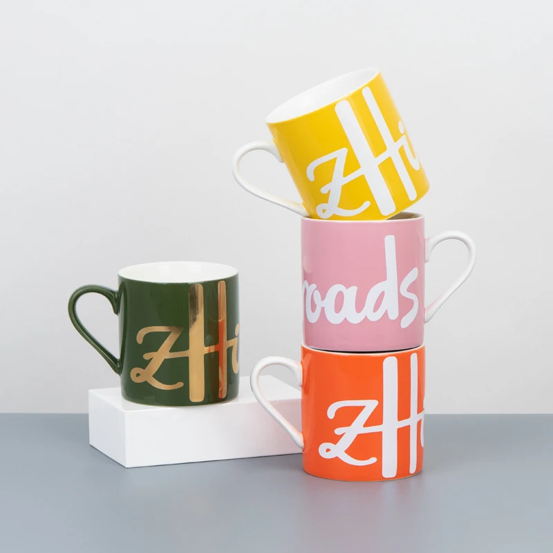 

Fashion Brand Office Commercial Gifts Creative Gift Ceramic Coffee Mug Milk Cup For Hotel Restaurant Home Furnishings