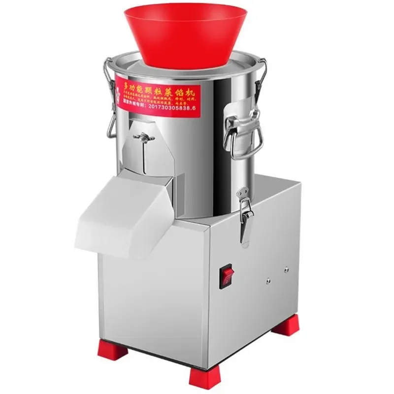 Qwinn 220V Stainless Steel Electric Vegetable Slicer used Merchants To Grind Garlic Paste Chili With A Filling And Vegetable Gri
