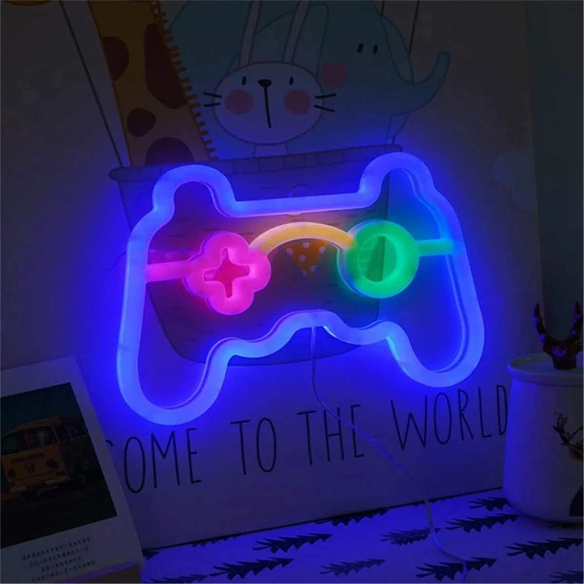 Neon Sign Gamepad Neon Sign Led Neon Light USB Powered for Wall Decor Bedroom Banquet Pub Gaming Room Decoration