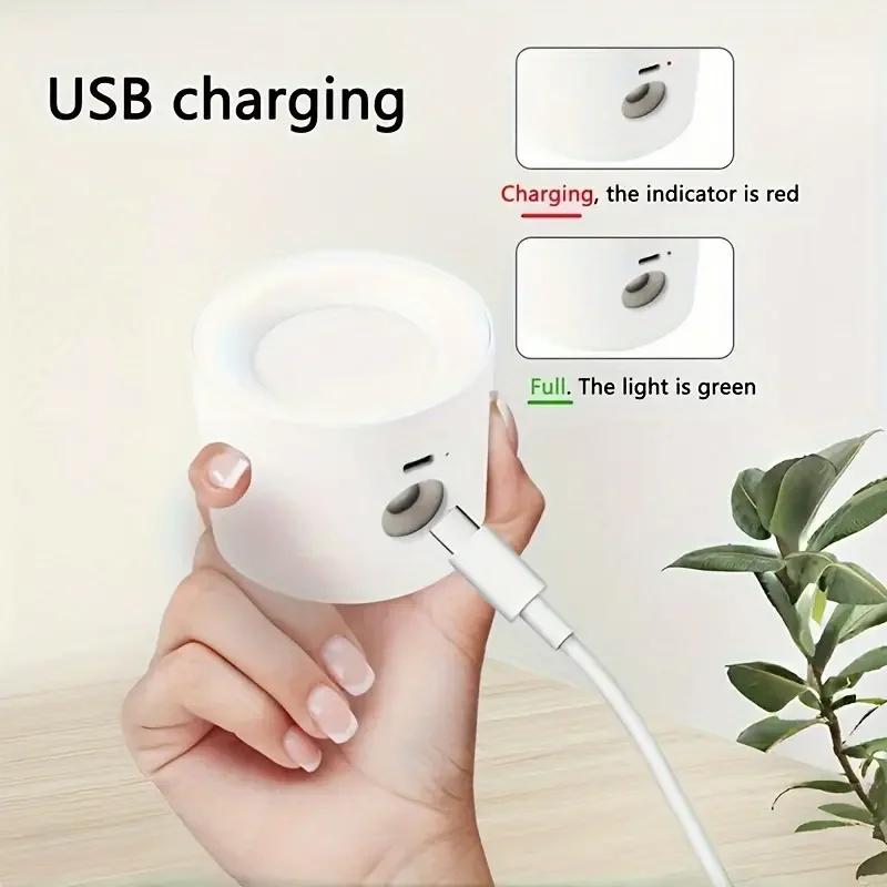 LED Magnetic Wall Lamp 360 ° Rotating Multifunctional Wall Lamp Three Color Adjustable USB Charging for Bedroom Corridor Bedside