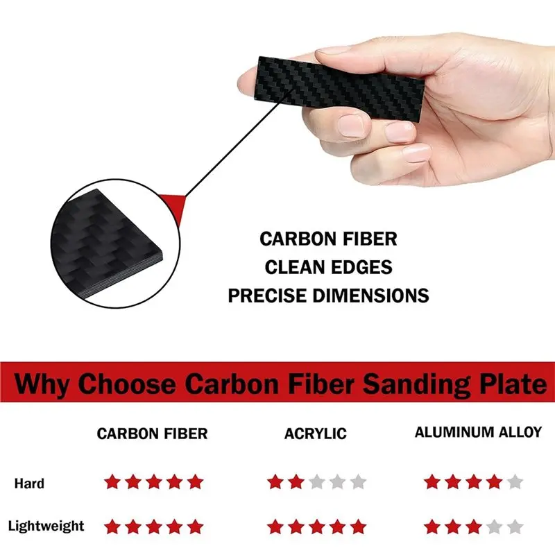 AB34-Carbon Fiber Sanding Sticks Set(7 PCS)- For Scale Model Grinding& Polishing Tools