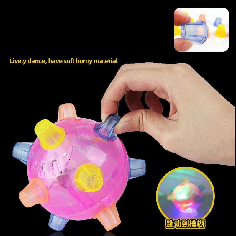 Novelty Funny Electric Light-emitting Dancing Ball Toy Creative New Flash Children's New With Music Jumping Ball Toys Best Gifts