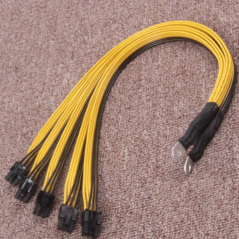 2X 6 Pin Connector Server Power Supply Cable Pcie Express For P3 S7 S9 S11 Bitmain Miner Support Miner PSU Cable