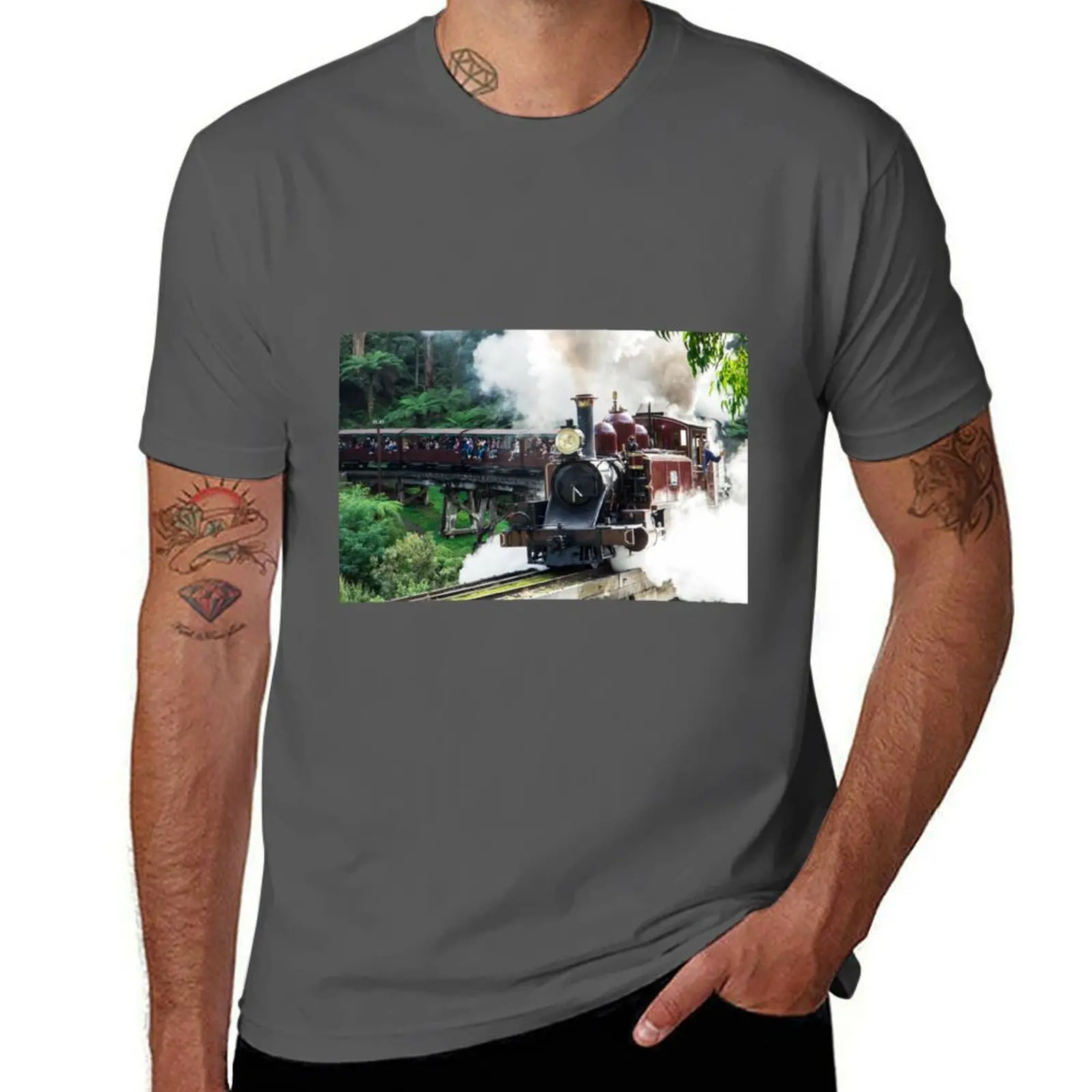 

Puffing Billy steam train T-Shirt man t shirt luxury anime tshirt T-Shirt