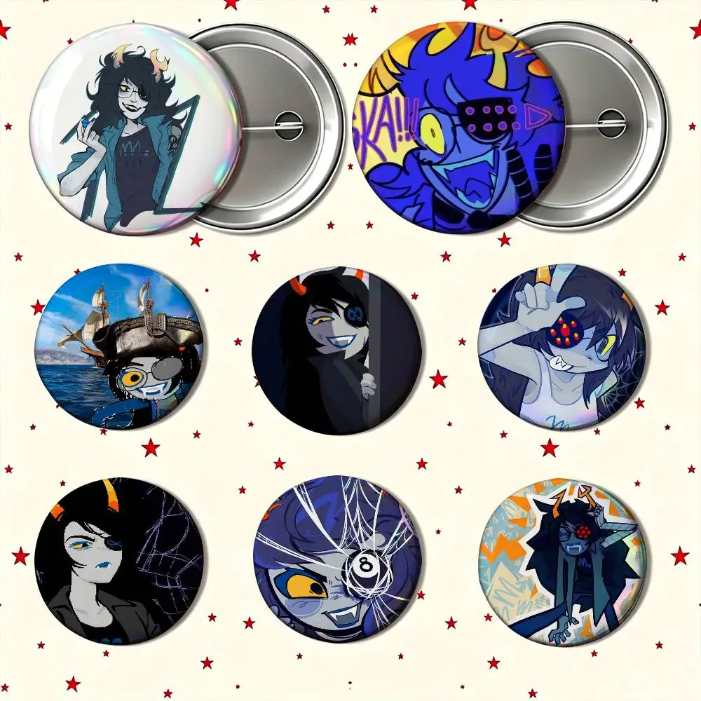 V-Vriska S-Serket H-Homestuck 25mm 32mm 44mm 58mm Anime Badges Brooches DIY Pins Decorations Birthday Gifts