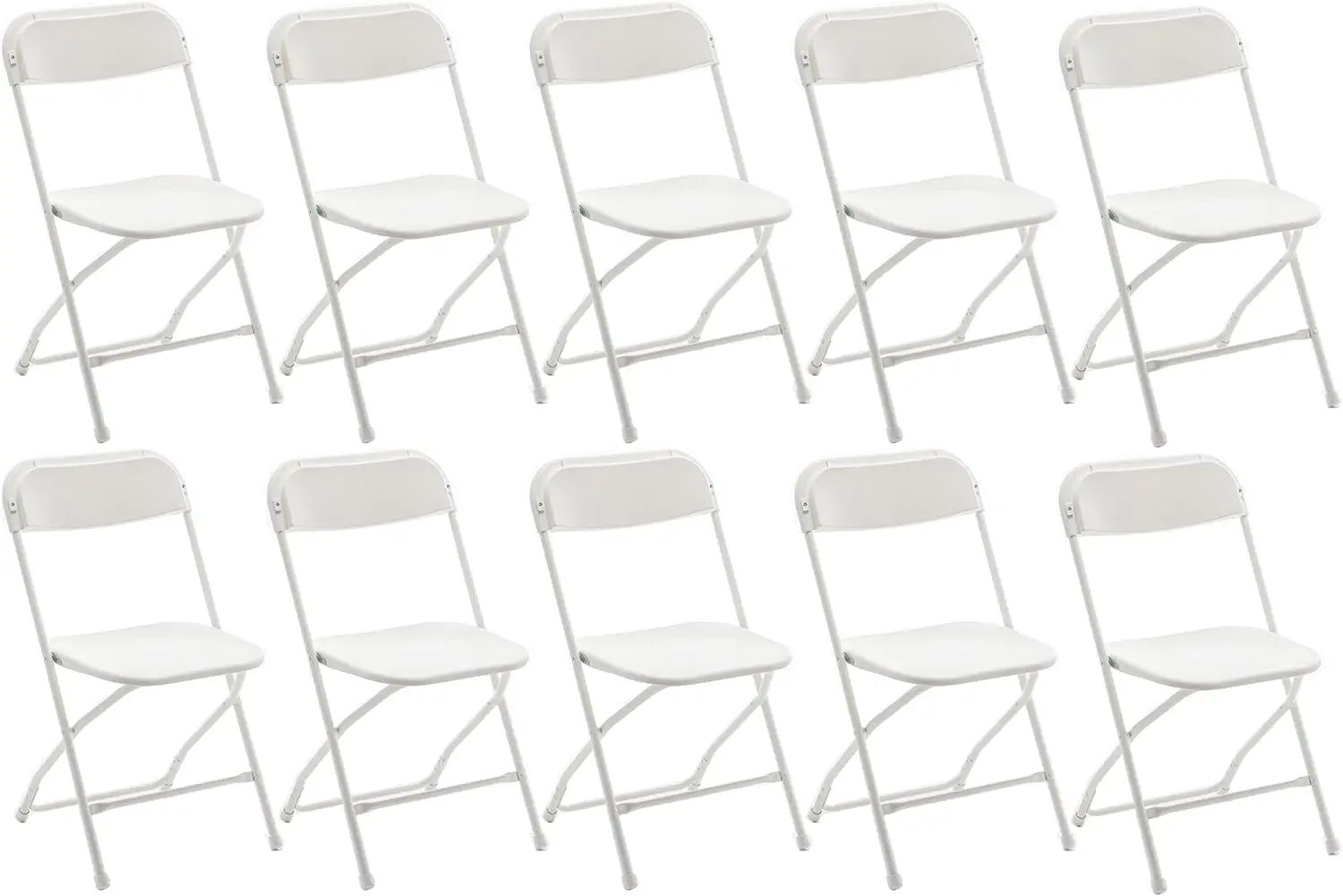 White Plastic Folding Chair Steel Frame Commercial High Weight Capacity Event Chair Lightweight for Office