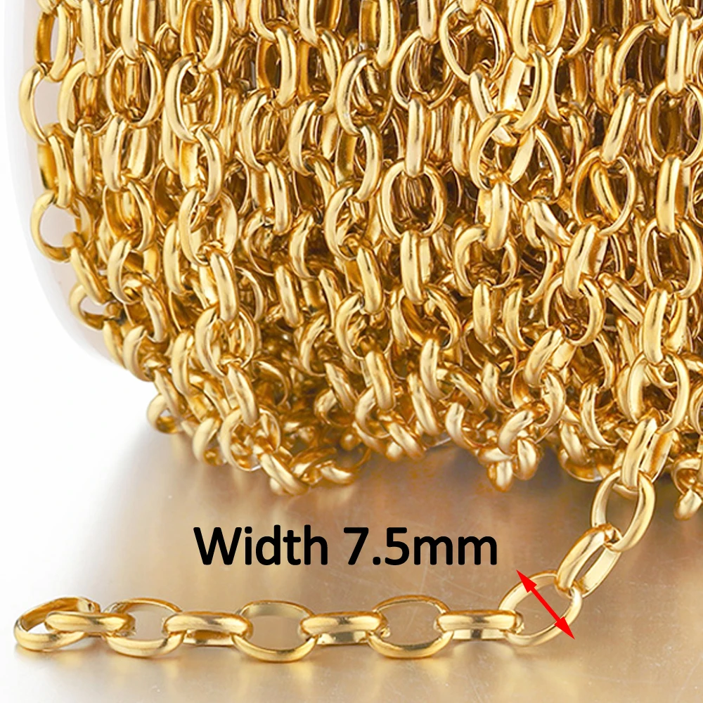 1meter Gold Farbe Edelstahl Ketten Stern Link Ketten DIY für Frauen Halskette Armband Schmuck Herstellung Komponenten DIY Keine verblasst – Detail 12