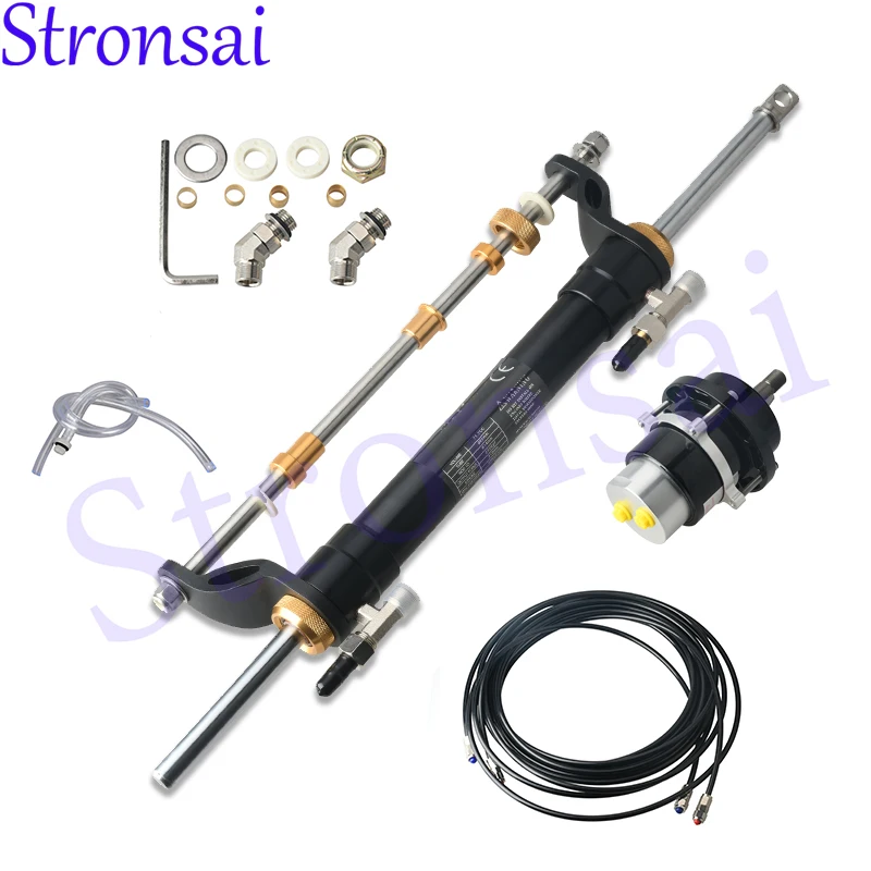 90HP Outboard Motor Marine Hydraulic Steering System With Helm Pump Cylinder And Tubes For Boat Engine Till 90HP Accessories