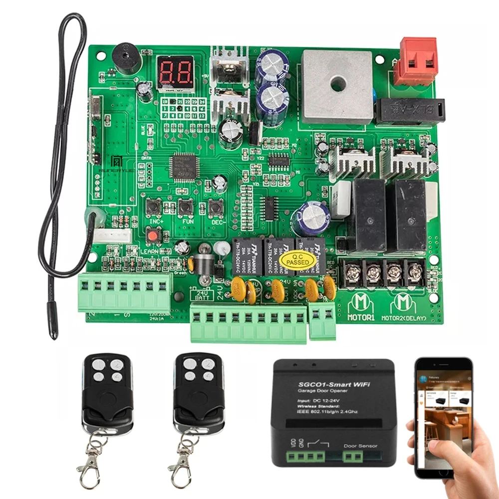 DC 24V PCB Board for Automatic Double Arms Swing Gate Opener Control Board Panel Smart Control Center System Replace Fittings