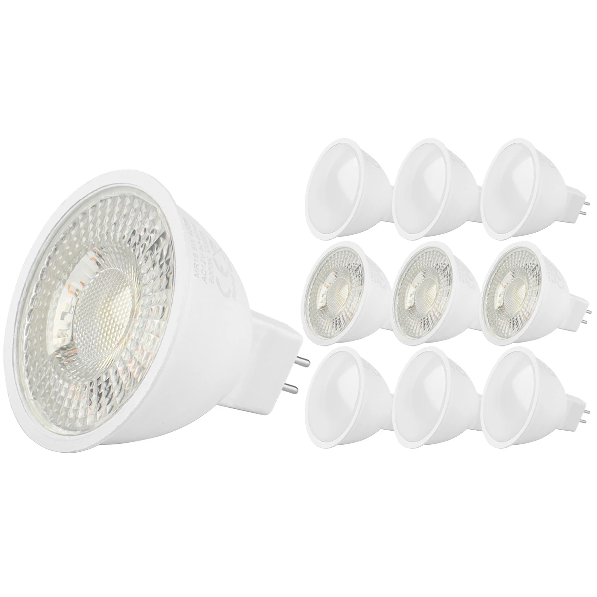 5 sztuk/partia LED reflektor niskiego napięcia GU5.3 AC DC 12V wysokiej jasności ciepłe białe światło MR16 3W-7W może zastąpić lampę halogenową 20W