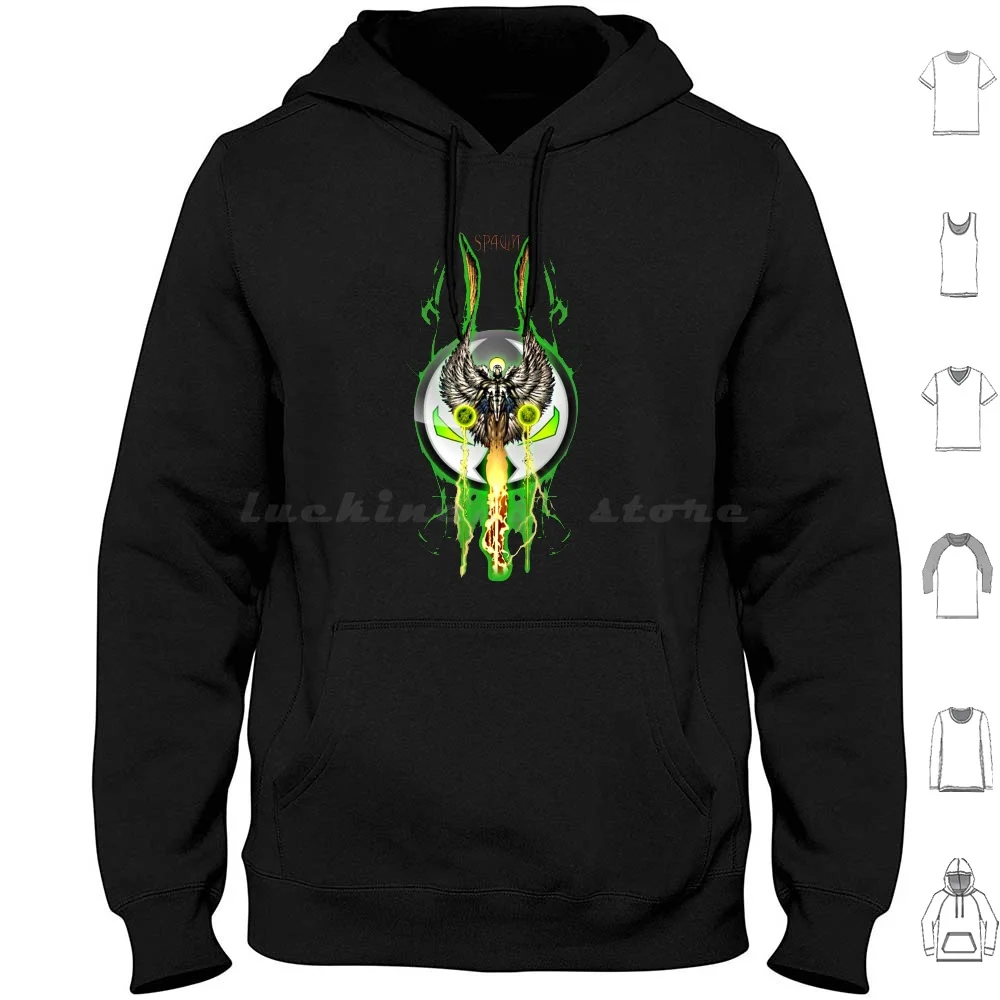 Angel Hoodies Long Sleeve Movie Cartoons Comic Hell Angel Good Green Bad Ass Lithium Dark Super Hero Powerful