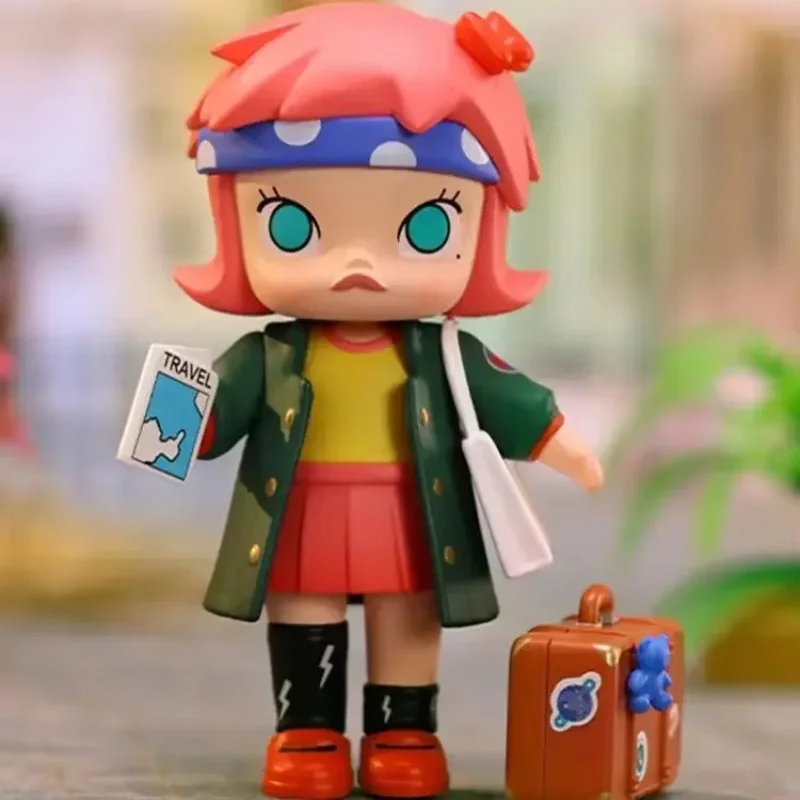 POP MART MOLLY-caja ciega de la serie errante imaginaria, bolsa de adivinación, caja misteriosa, juguetes, muñeca, figura de Anime bonita, adornos de escritorio, regalo