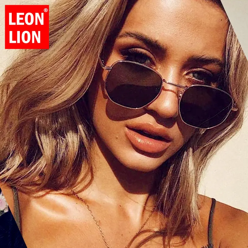 

LeonLion 2023 Vintage Polygon Sunglasses Women Luxury Brand Glasses For Men/Women Designer Eyewear Women Oculos De Sol Masculino