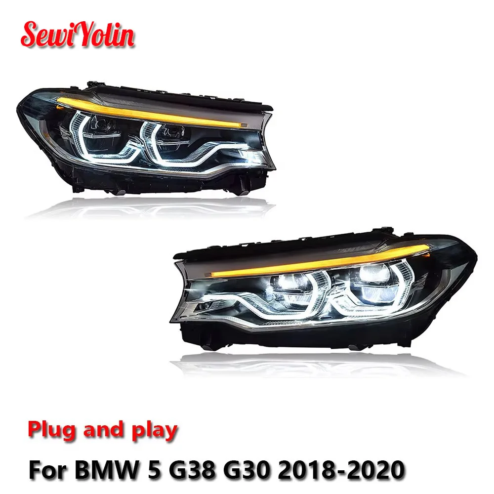 

Car LED Headlight Light Assemblies For BMW 5 G38 G30 2018-2020 Auto Fog DRL Brake Turn Signal Lamp Plug and Play