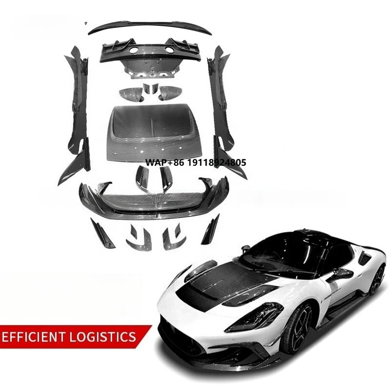 

New Arrival Dry Carbon Fiber Body Kit for MC20 BodyKit Upgrade to MSY Style Front Rear Lip Engine Hood Spoiler Vent