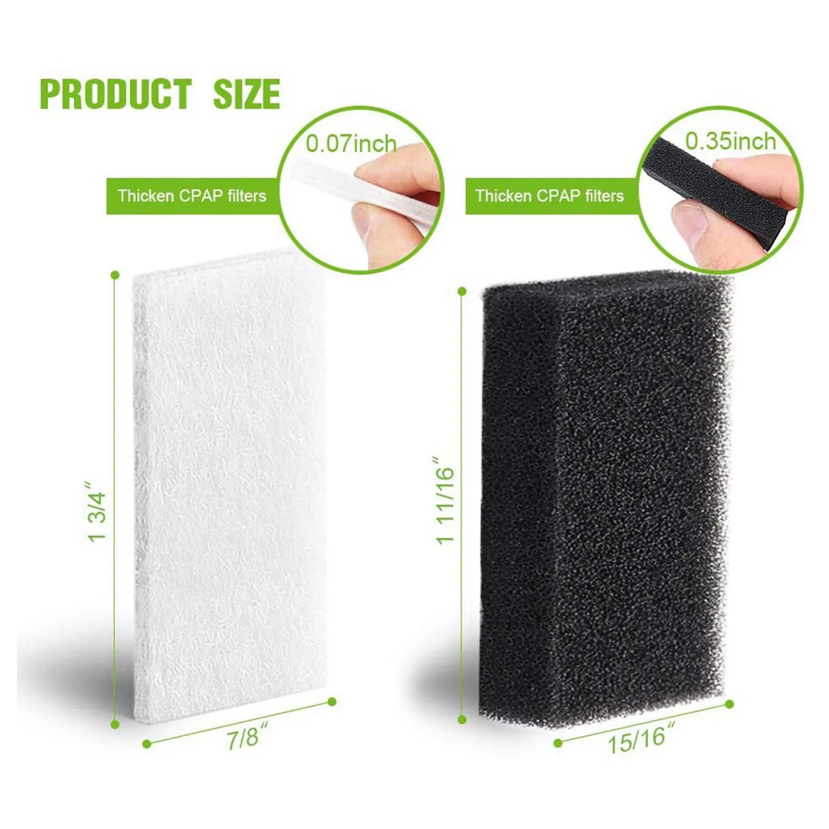 A05G-100PCS CPAP Filters For Respironics Premium Foam Filter And Ultra Fine Filters Respironics M Series