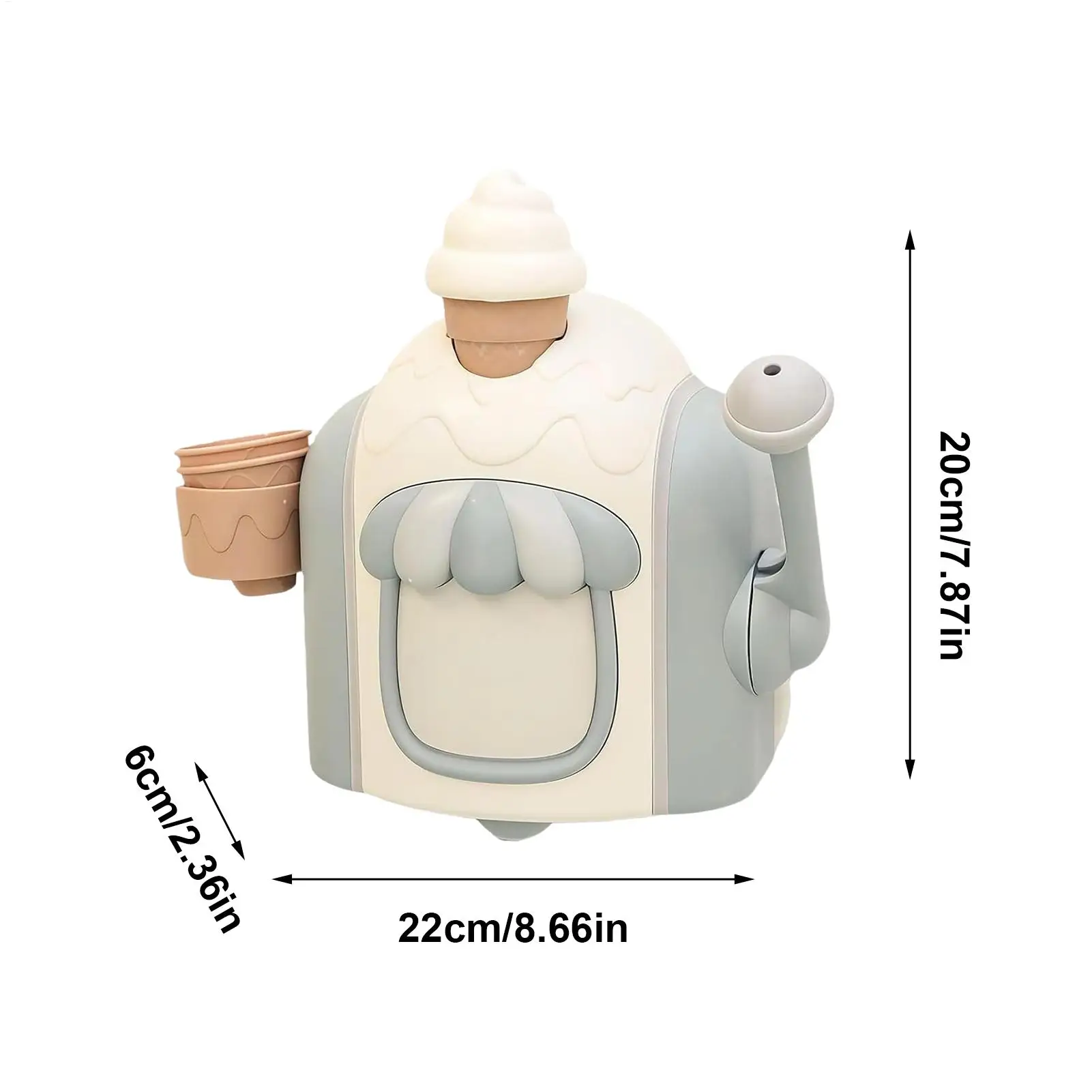 Brinquedo de banho para chuveiro, jogo de água com manivela manual, fabricante de espuma de sorvete, brinquedos de banho para crianças de 2 a 5 anos, meninos, meninas, natal