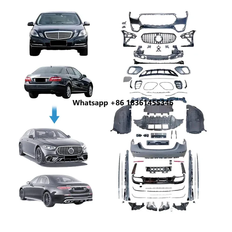 

For E300Upgr To E450 Body Kit Tuning Facelift Pp Material Spot Kit High Quality Car Bumper Modified Body Kit