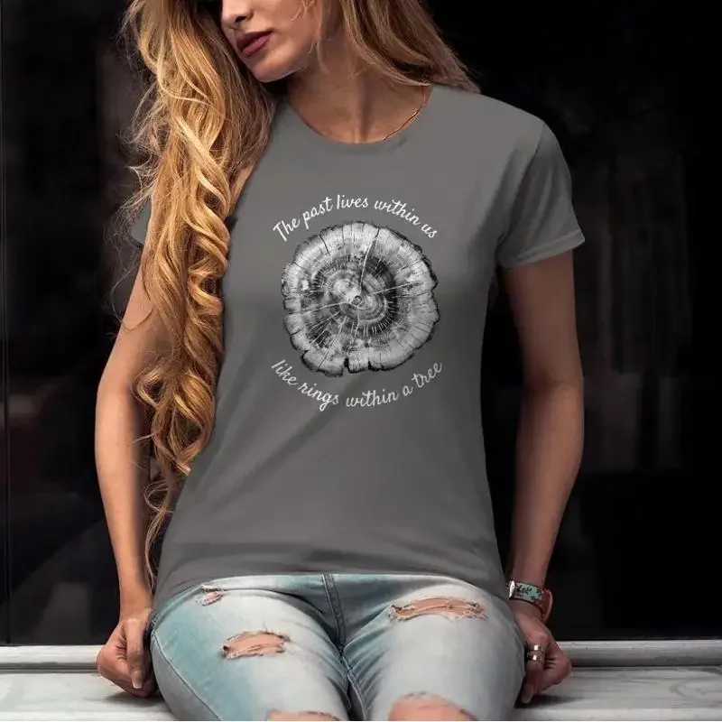 The past lives within us like rings a tree t shirt resilience encouragement tee ring Bella Canvas 6004