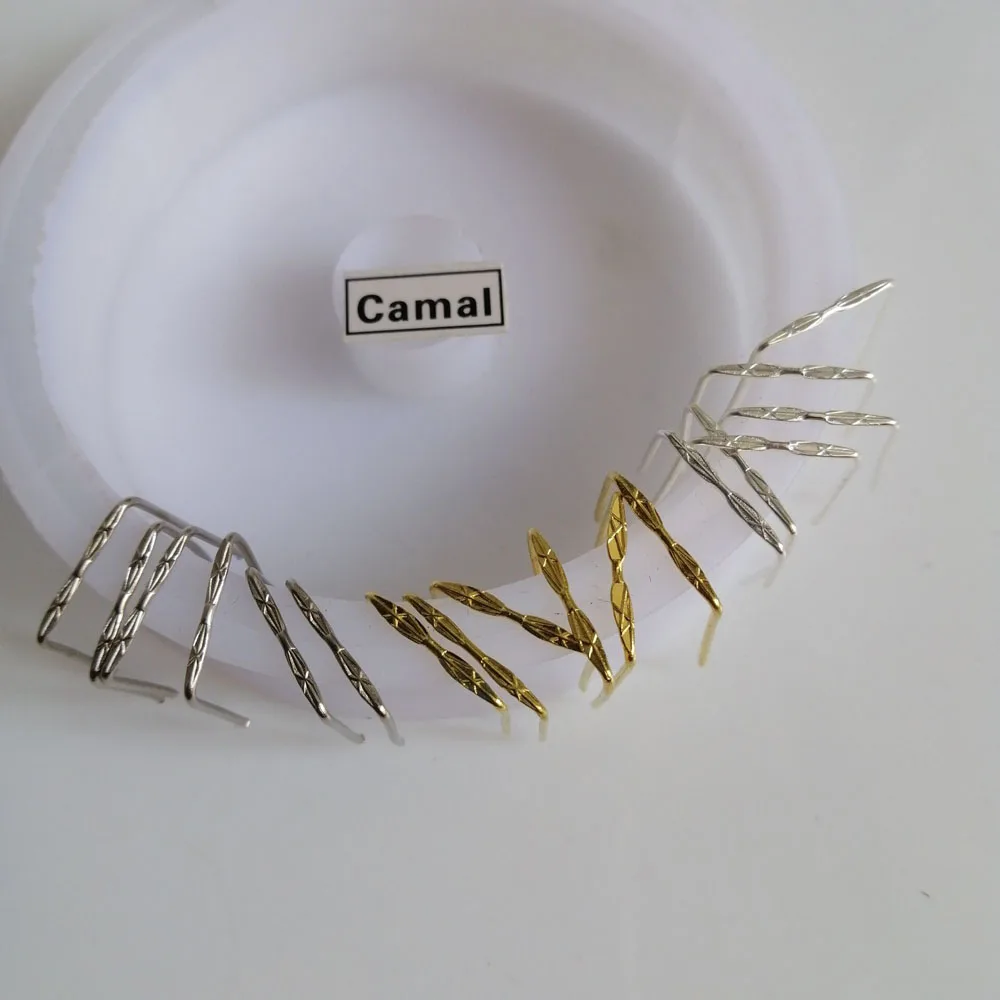 Camal 150pcs 12mm 3 Colors Double * Shaped Pins Connectors For Crystal Prisms Bead Chandelier Pendant Lamp Hanging Lighting Part