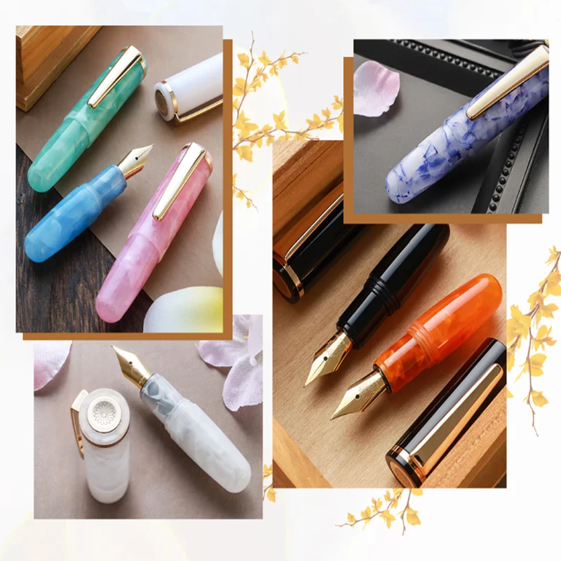 Mini Inked Macaron Sweetheart Cute Fountain Pen Colorful Acrylic WANCHER