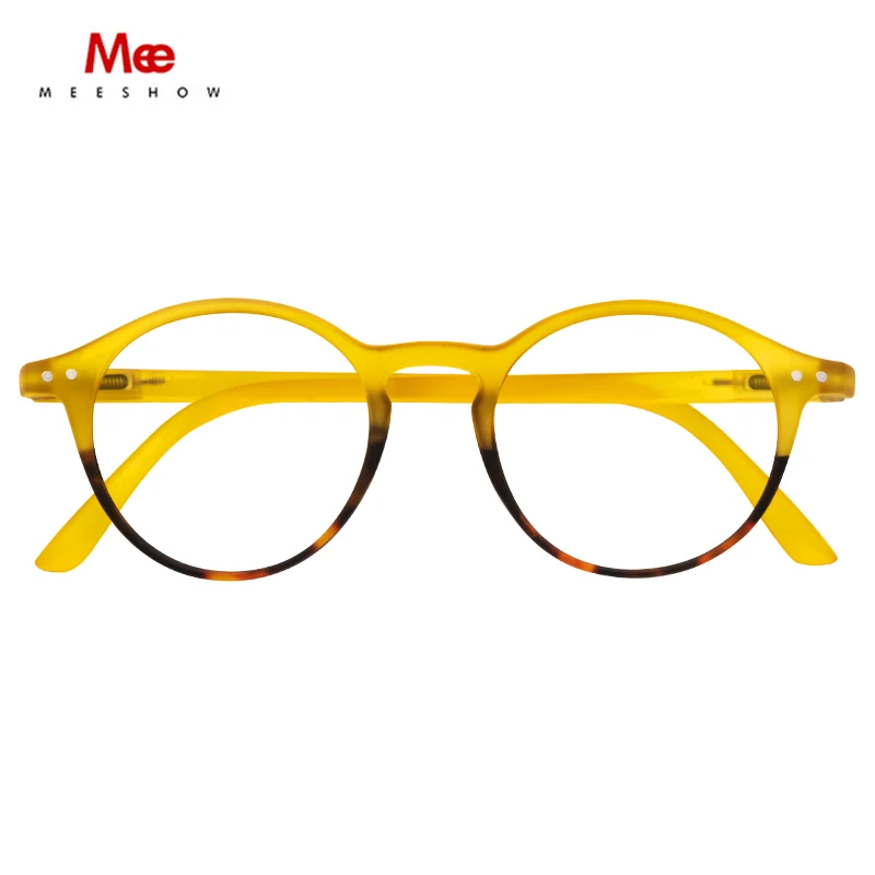 MEESHOW 2 Pack Ladies Reading Glasses Vintage Round Design Reader Eyeglasses +2.5 +2.0 for Women Men