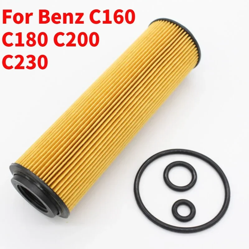 Car Engine Oil Filter Kit  For Mercedes-Benz C160 C180 C200 C230 CLK200 E200 Filter Element With 3 *O-Rings 71 180 00 09