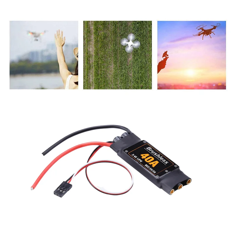 A13E-2-4S 40A Бесщеточный ESC Дрон Самолеты Запчасти Двигатель регулятора скорости для RC FPV Квадрокоптер Вертолет Фото №3