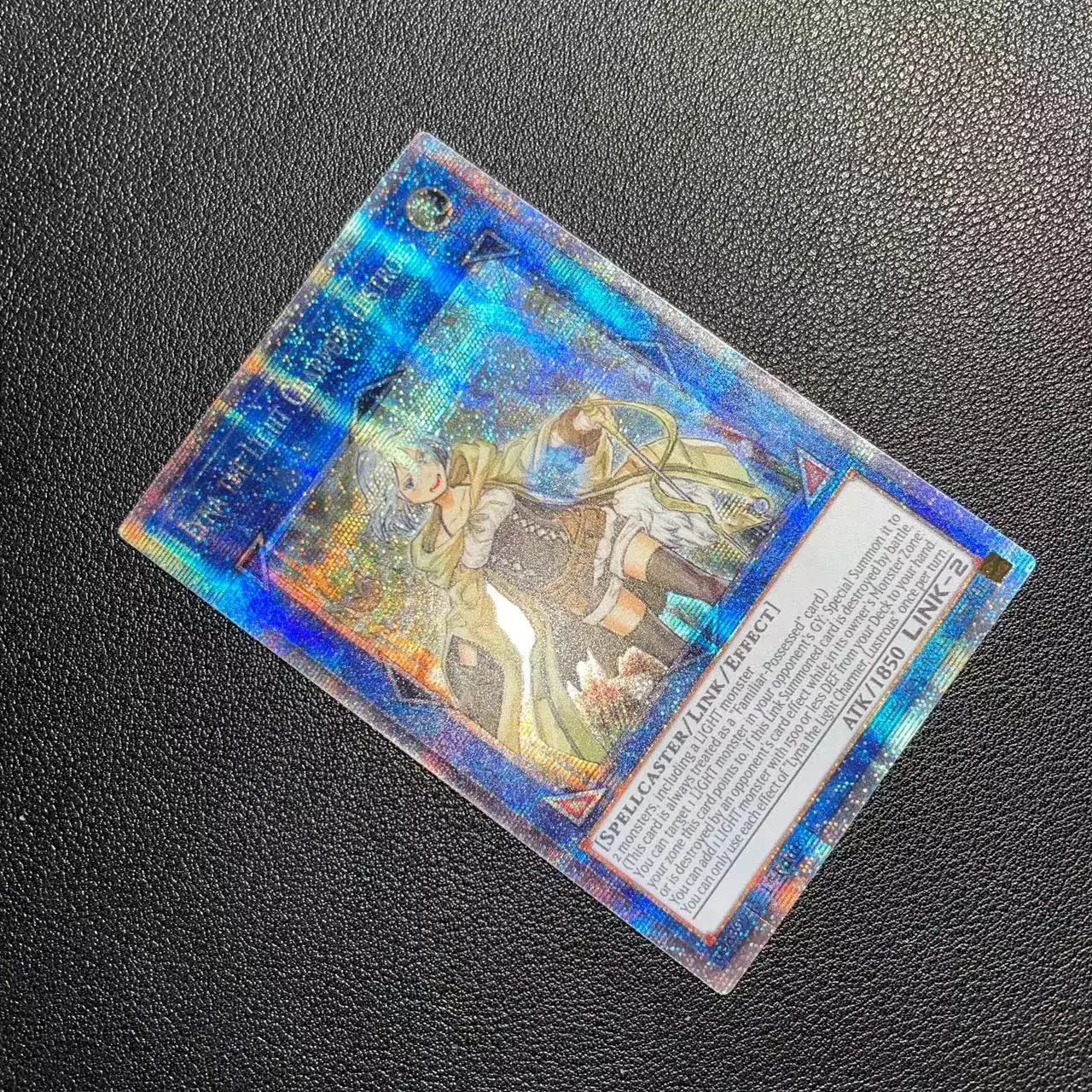 Yu-Gi-Oh PSER LIOV-EN049/Lyna the Light Charmer, Lustrous Children's anime cartoon game card toys gift(Not Original)