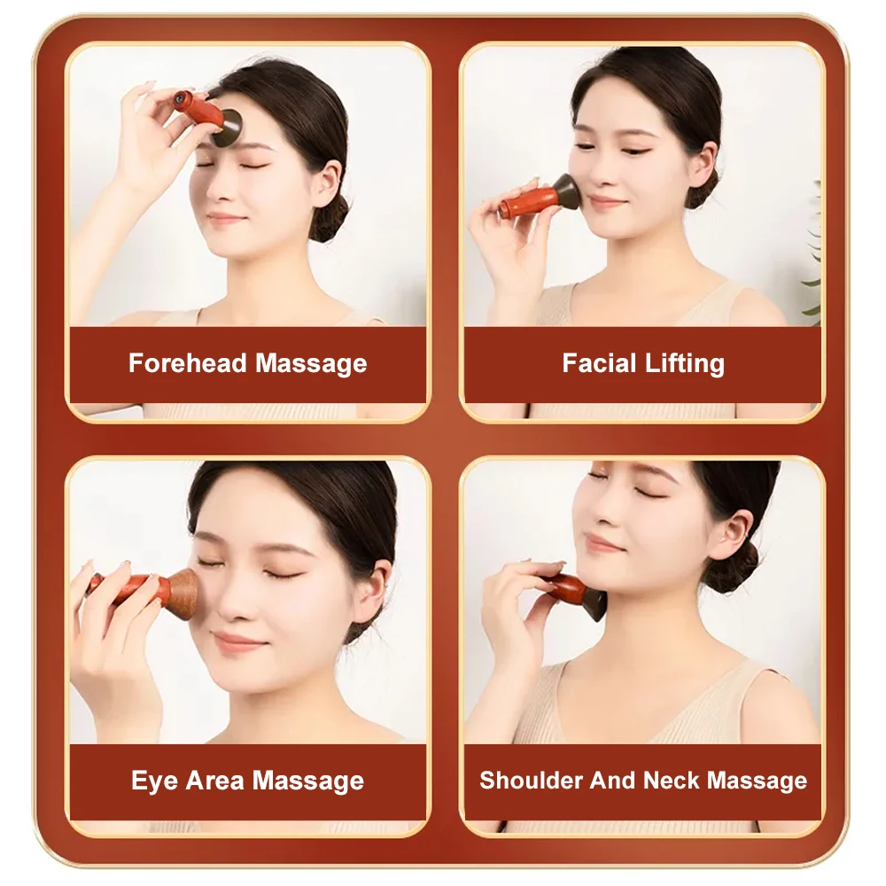 Electric Heating Bian Stone Gua Sha Massager Hot Compress Body Physiotherapy Tool for Face Spa Care Lifting Skin Remove Wrinkles