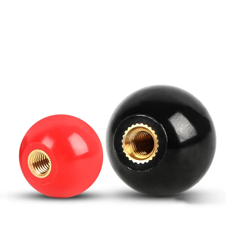 M4 M5 M6 M8 M10 M12 M16 Threaded Ball Knobs Bakelite Handle Ball Brass/Bakelite/Iron Core for Machine Handle Tool Replacement