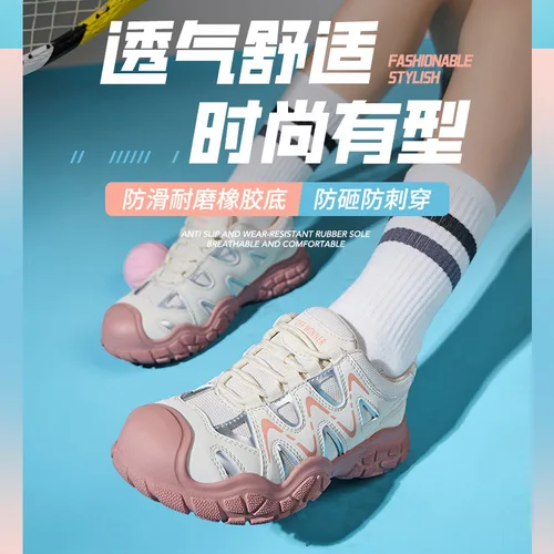 Imagen 2 del producto Zapatos de seguridad para mujer con puntera de acero, botones giratorios antigolpes y antipinchazos, sin atar, zapatos más vendidos