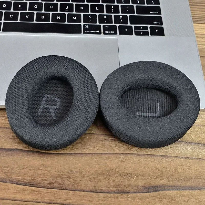Replacement Breathable mesh fabric style Memory Foam Sponge Earmuff With Buckle Ear Pads Suitable For Anker Space Q45 headset ， - view 5