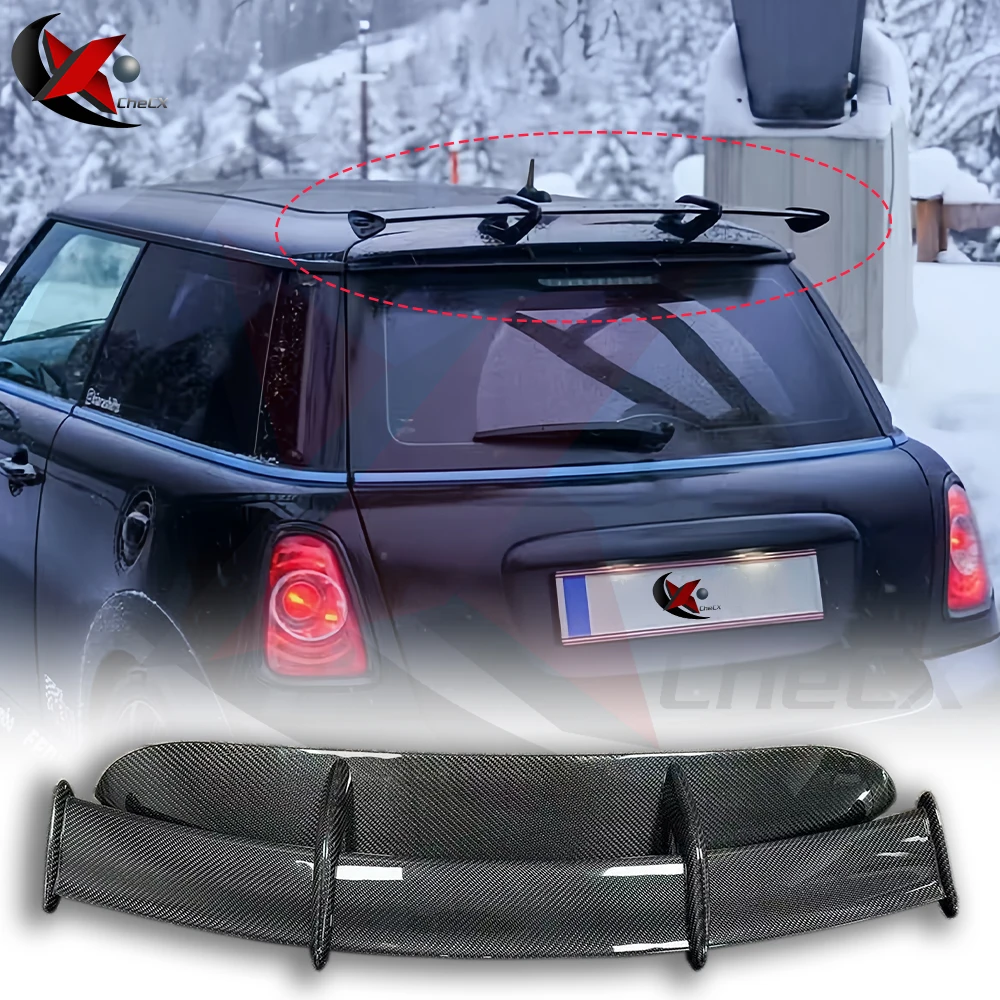 For Mini cooper 06-13 R56 Ver.2.11/2.12 Type B JCW Style FRP Carbon Fiber Roof Spoiler Rear Wing Exterior Body kits GT Spoiler