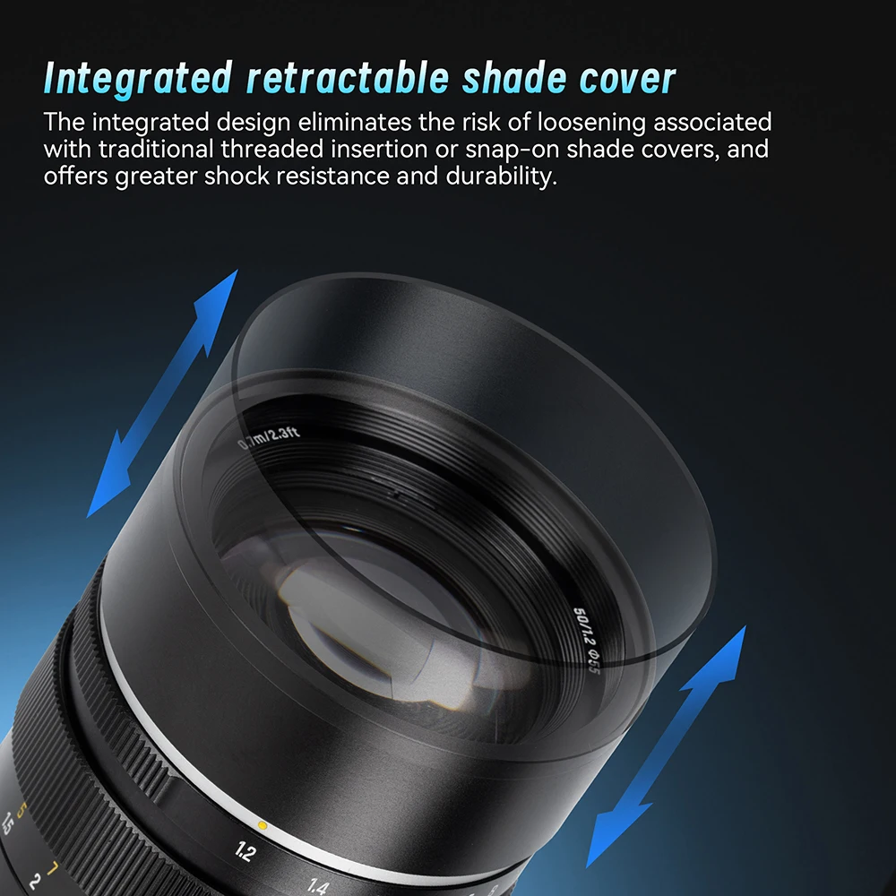 7artisans 50mm F1.2 APS-C Frame Manual Prime Large Aperture Camera Lens For Sony E Alpha 7IINikon Z Fuji X-T5 Olympus M4/3 Mount